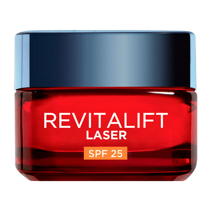 Crema Giorno SPF 25 Anti-Età per Viso Revitalift Laser Trattamento Profondo Ridensificante Anti-Macchie con Acido Ialuronico e Pro-Xylane