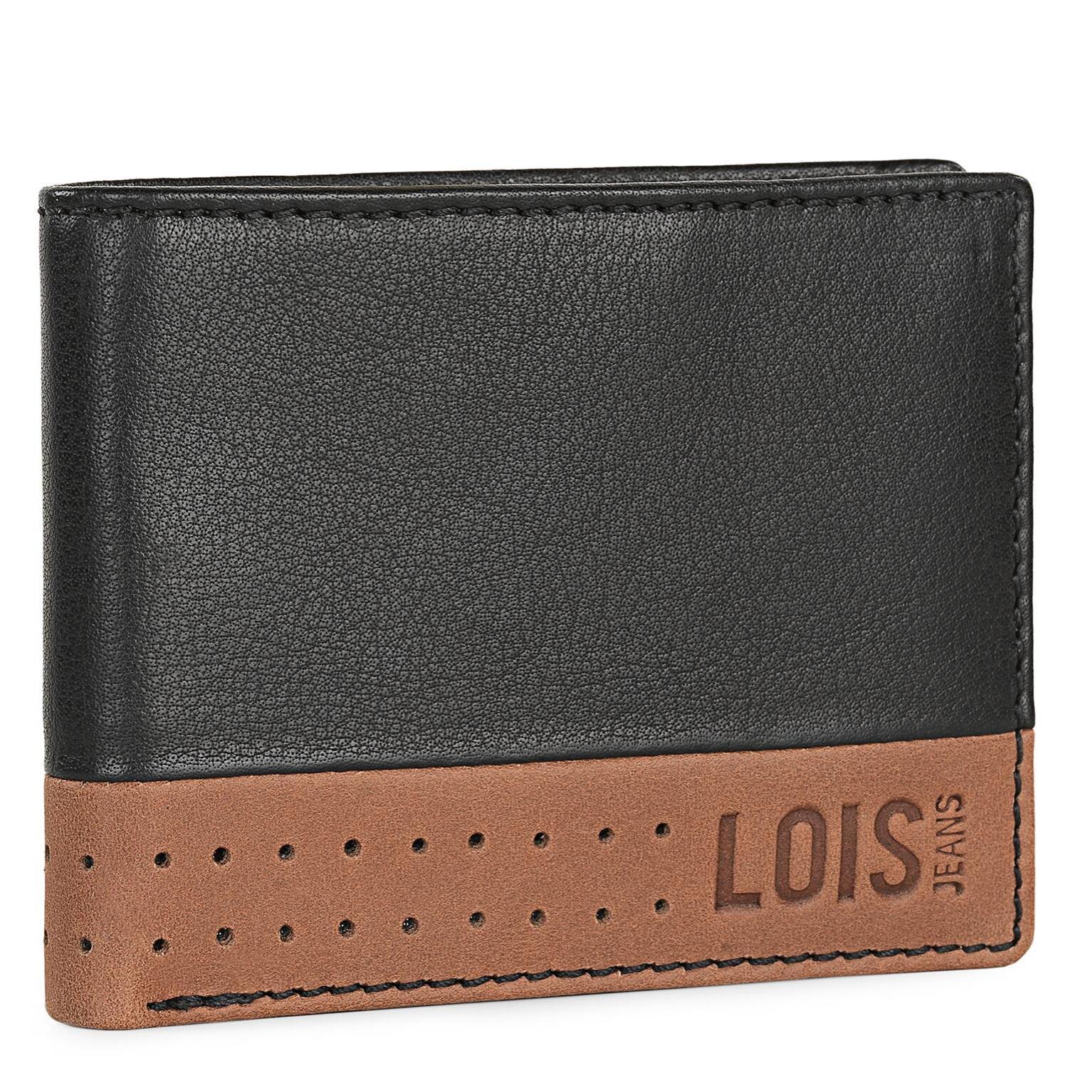 Cartera Hombre Piel Lois Durham Negro-Tan