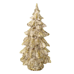 Albero in resina bianco glitter oro cm ø24h46