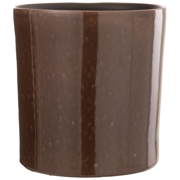 J-Line cache-pot Flexible - céramique - brun - large - Ø 24 cm