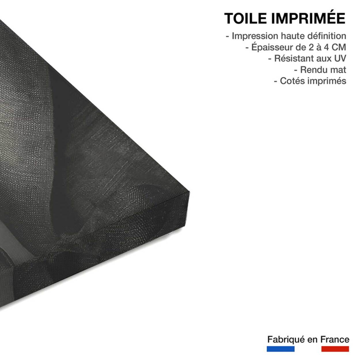 Tableau noir et blanc portrait  Capuche Toile imprimée