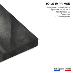 Tableau noir et blanc portrait  Capuche Toile imprimée