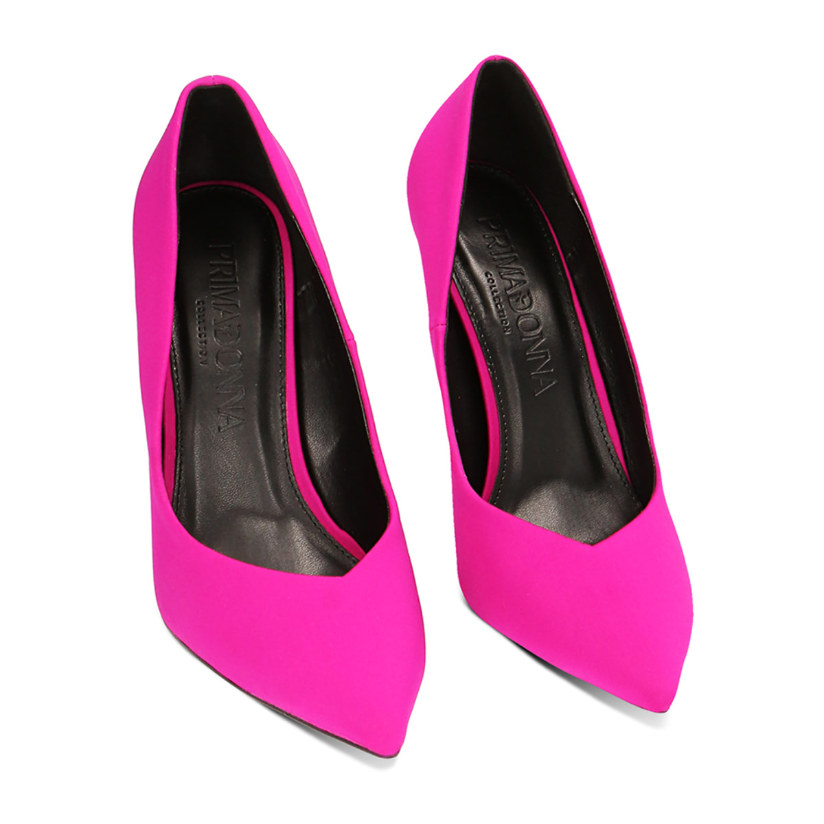 Décolleté fucsia in tessuto, tacco 10,5 cm