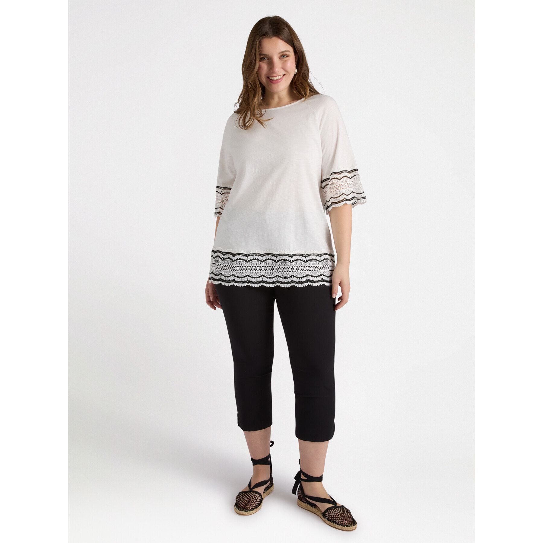 Fiorella Rubino - Pantalones capri de cinco bolsillos - Negro