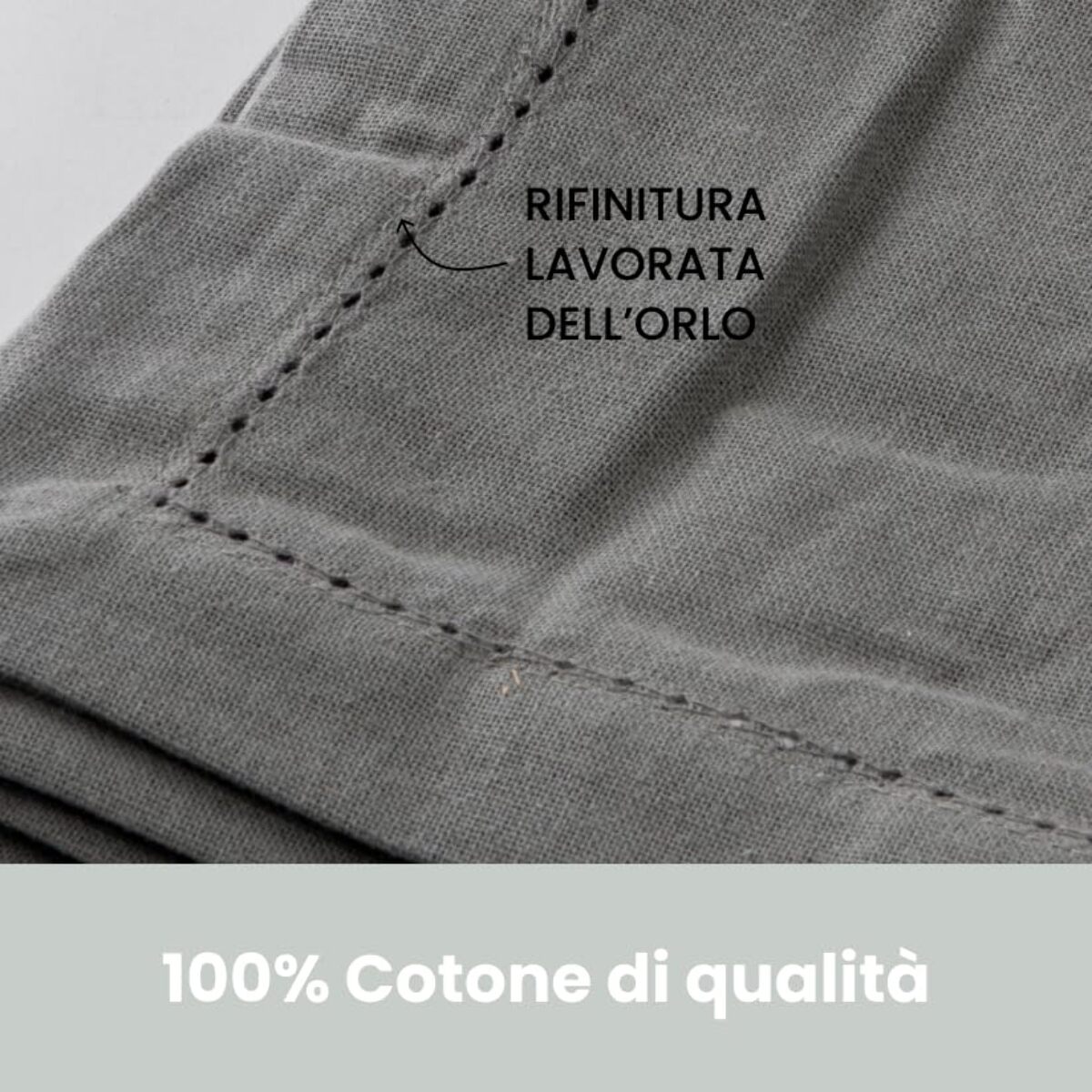 Intrecci – Set 6 tovaglioli in puro cotone 40x40 cm