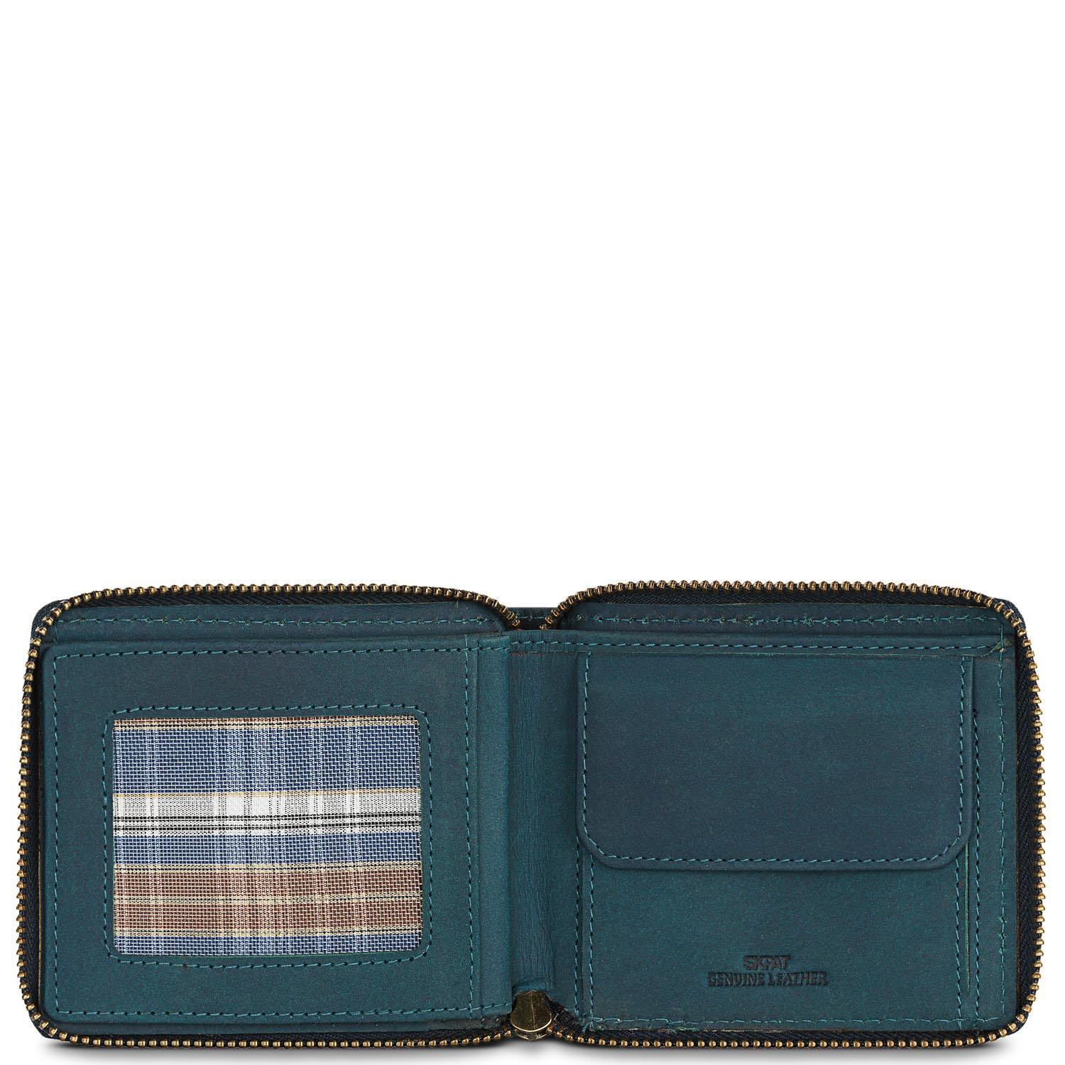 Cartera Hombre Piel Skpat Vintage Azul