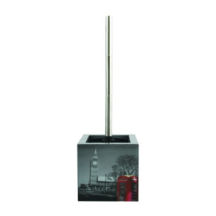 Brosse Wc avec support MDF & Inox Londres Gris MSV