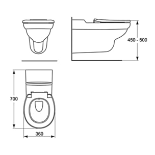 PORCHER WC suspendu PMR sans bride Matura 2