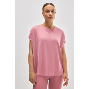 Maglietta sportiva rosa a maniche corte