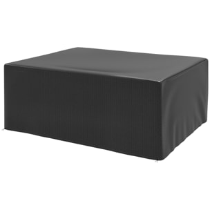 Housse de protection mobilier de jardin bâche étanche anti-UV PE haute densité noir