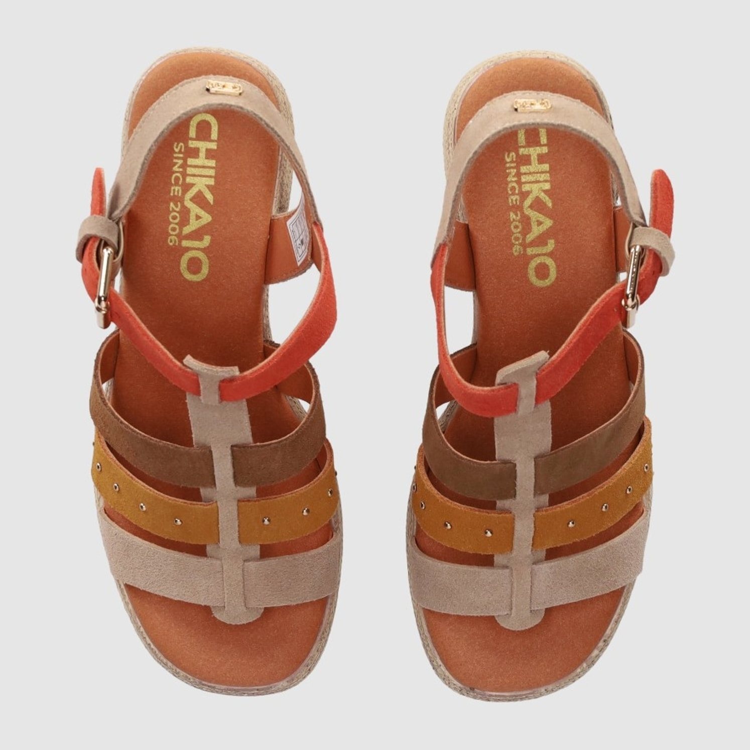 Sandalias de Piel - Multicolor - Tacón: 7 cm