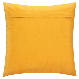 Coussin "Inca" en coton tufté jaune moutarde 40x40 cm