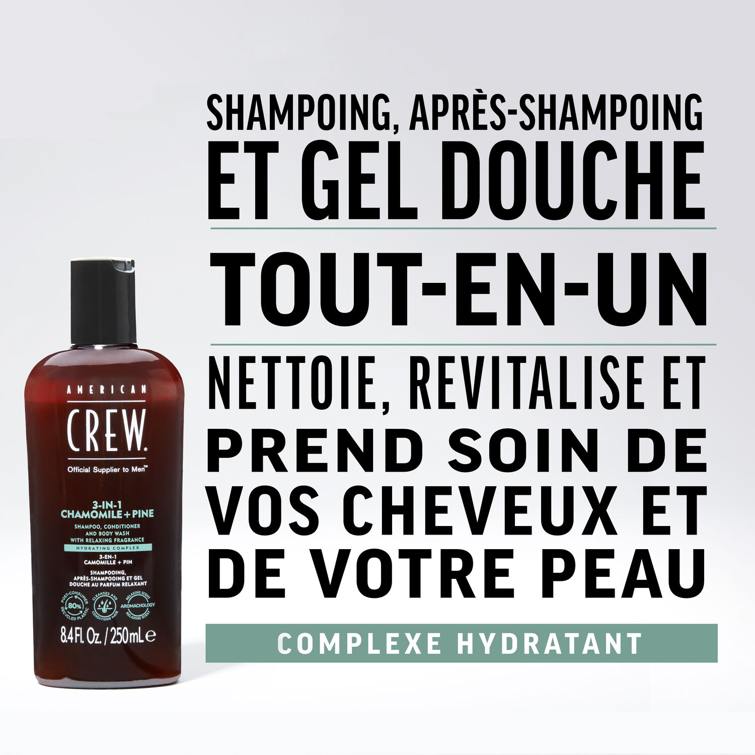 3-en-1 Camomille et Pin - Shampooing 3en1 Revitalisant Hydratant et Apaisant 450 ml