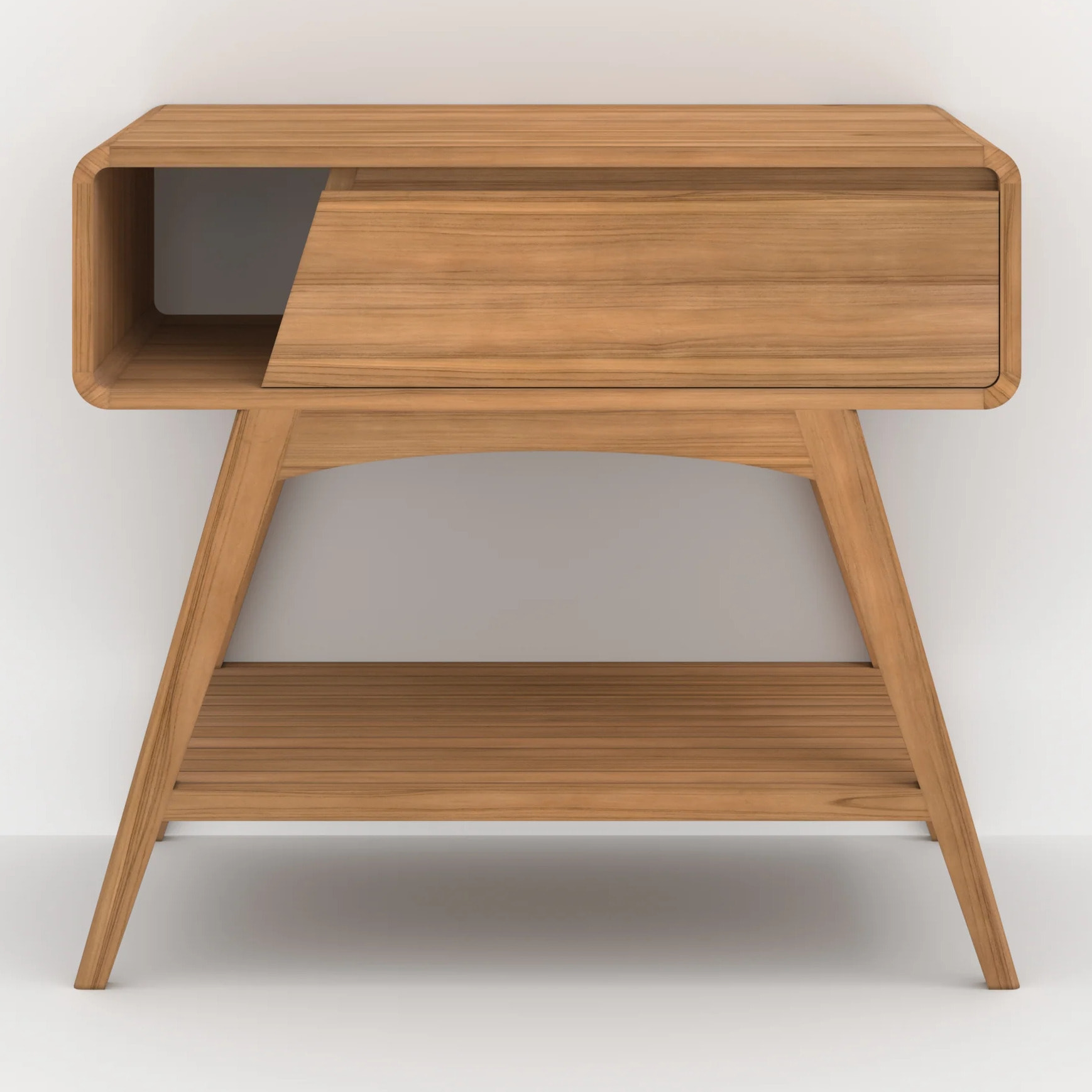 Meuble de salle de bain en bois de teck 90 cm - Kafa