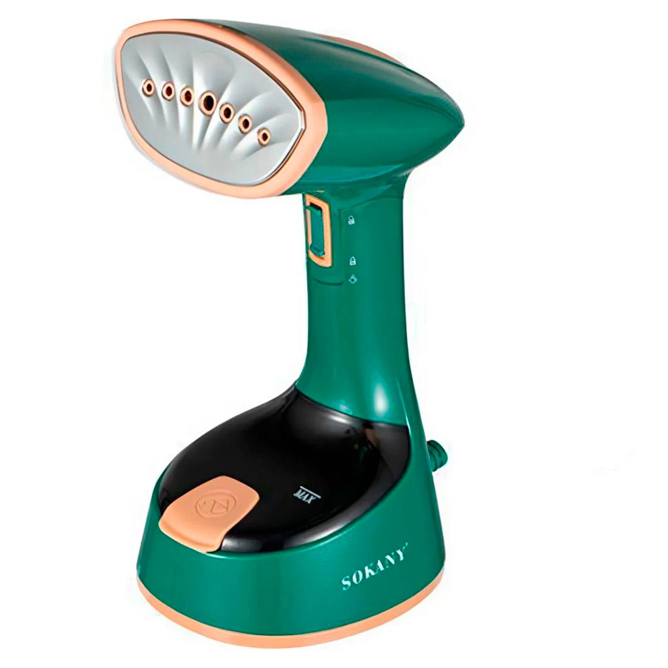 Plancha vapor vertical portátil 1300w. Encendido rápido, sistema 360 grados quita arrugas. Depósito 120 ml.