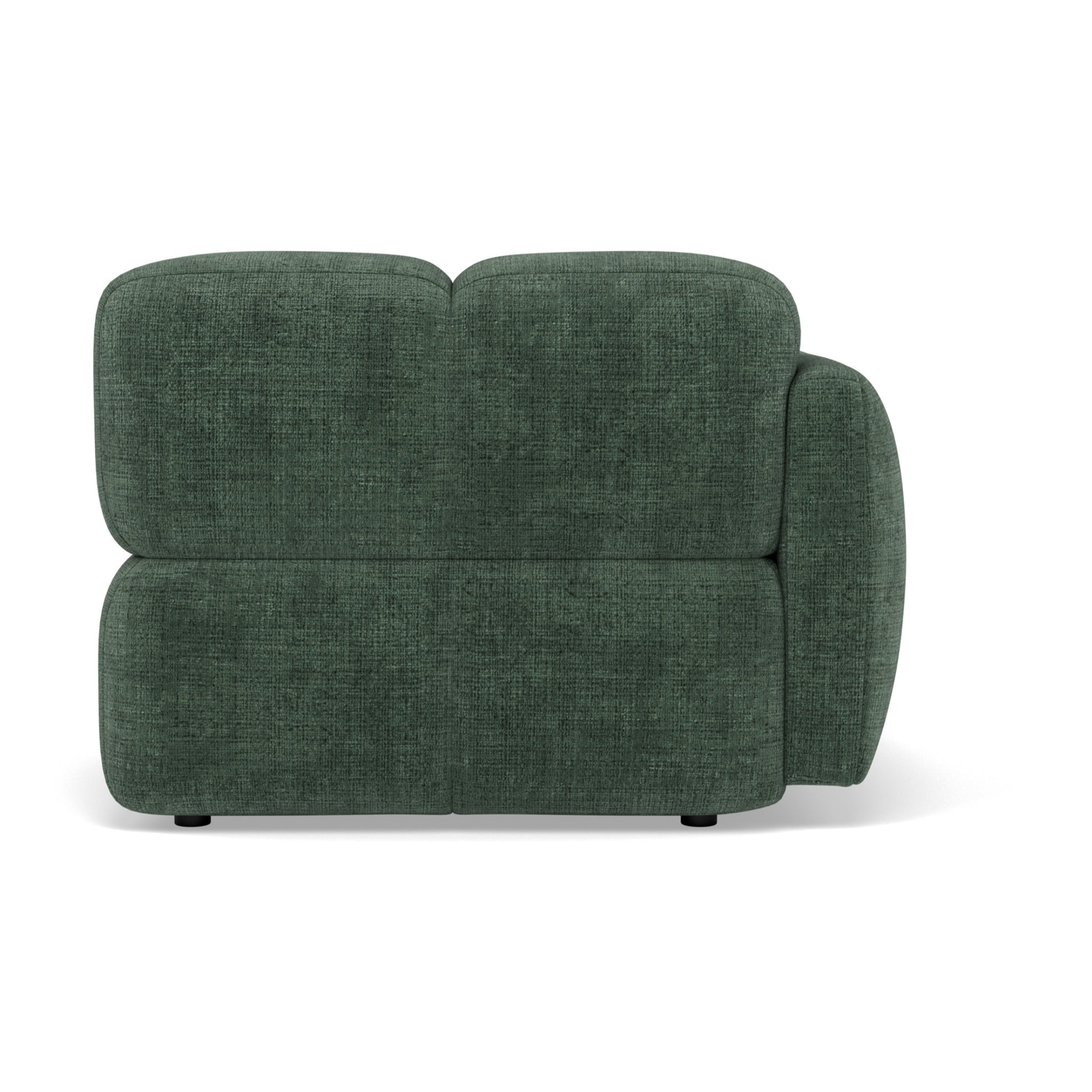Grace - module d'assise gauche en velours texturé - Vert