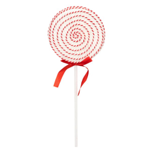 Lot de 8 sujets bonbon polystyrène H.max 40cm rouge et blanc