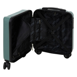 Valise cabine ABS low cost 8 roues vert