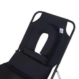 Bain de soleil pliable – Dossier 4 positions – Coussins inclus