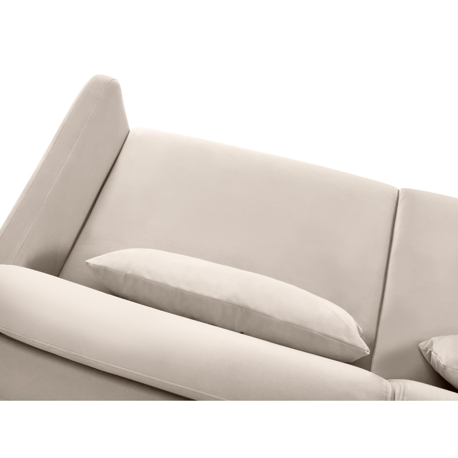 Canapé convertible "Yanis" 3 places en velours beige