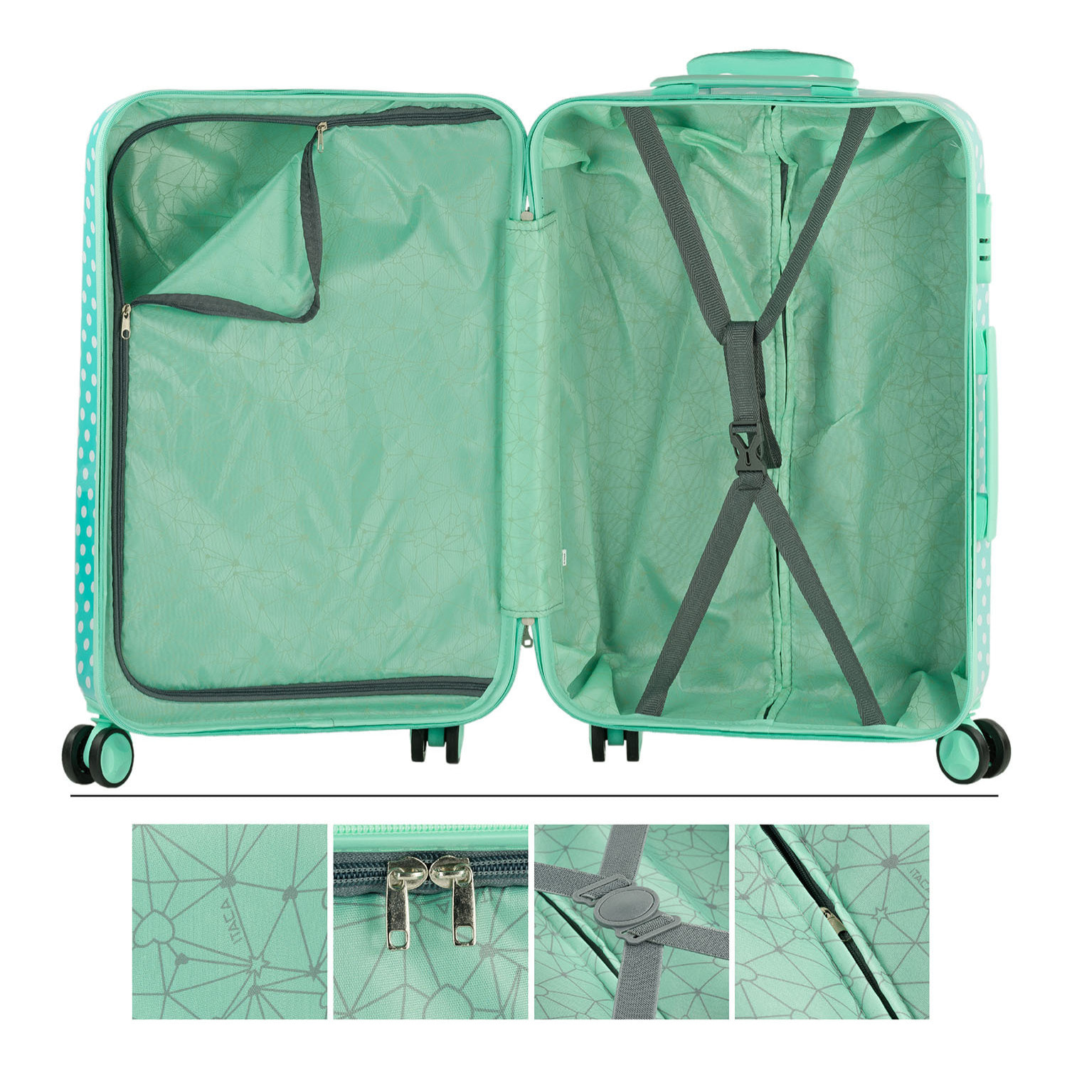 Juego De Maletas Pc Itaca Stars Topos Menta