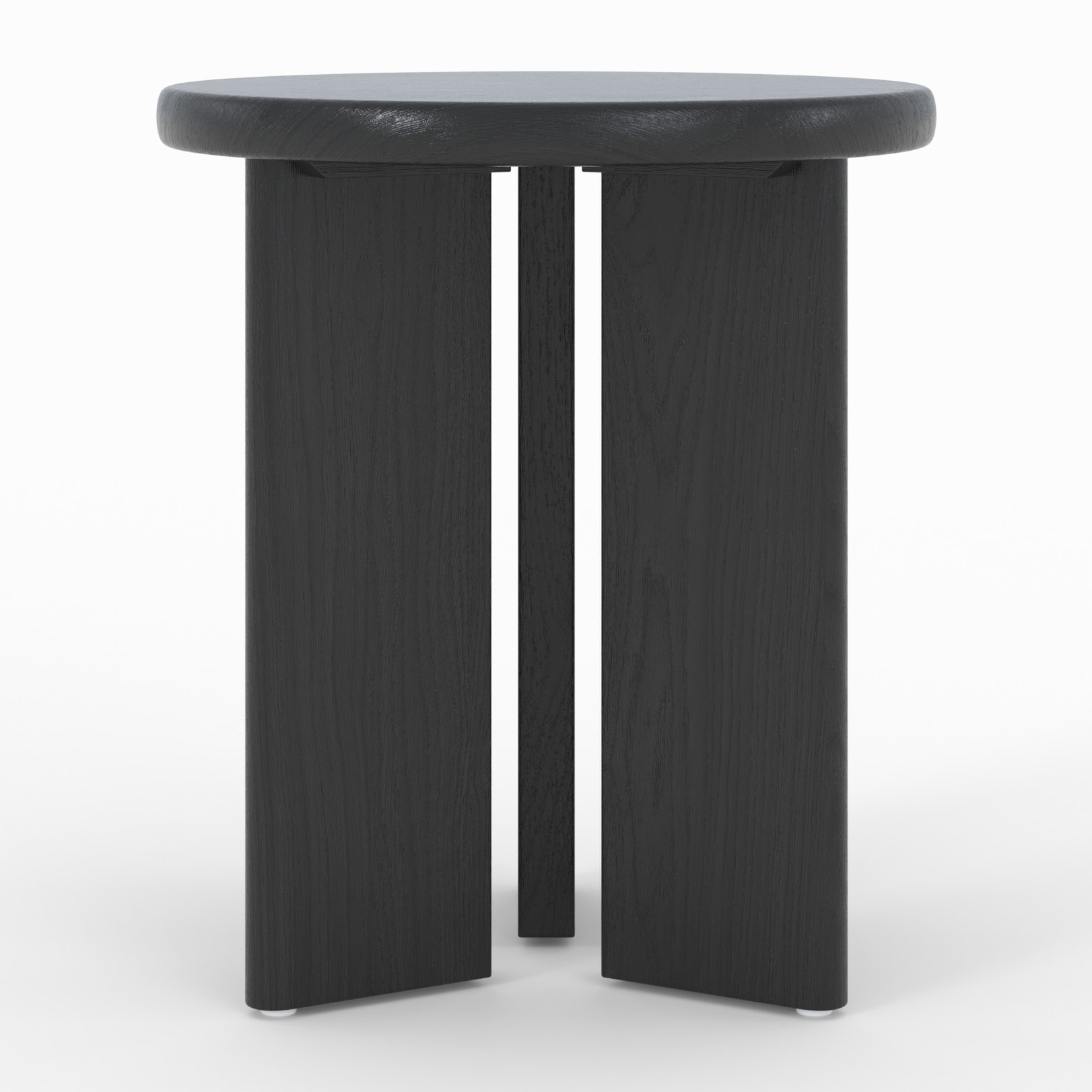 Table d'appoint ronde en bois noir D40 cm - Néa