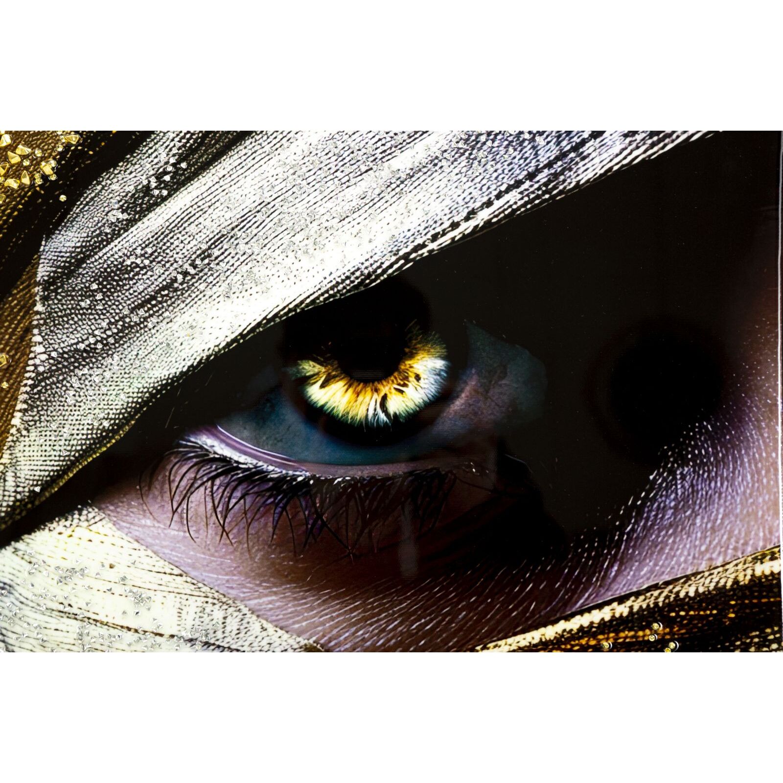 DIPINTO SU TELA LACCATO NAIROBI C/CORNICE -A- CM 52X4X102