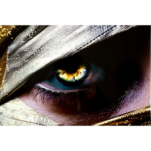 DIPINTO SU TELA LACCATO NAIROBI C/CORNICE -A- CM 52X4X102