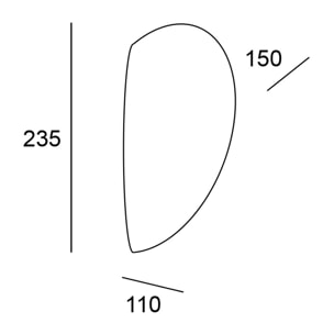 Forlight Aplique Ip20 Glass 235Mm E27 60W Blanco