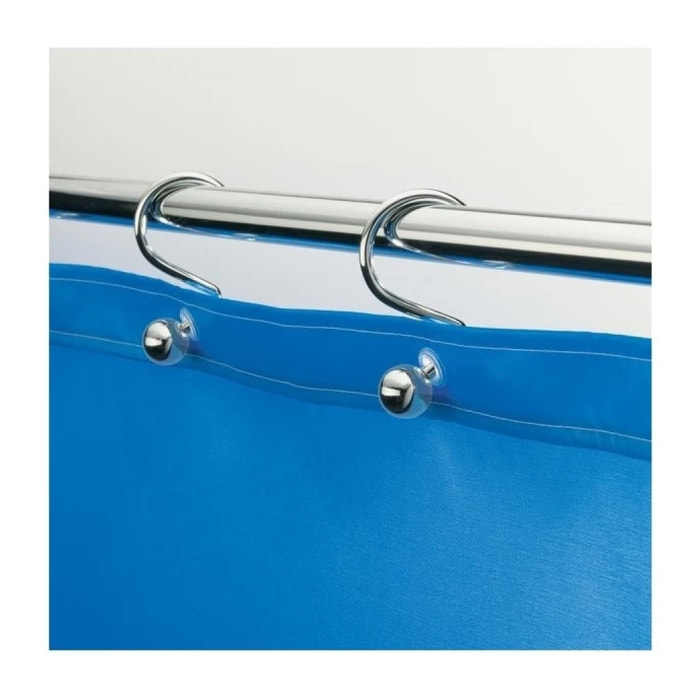 Lot de 12 anneaux pour rideaux de douche BUBBLE Chromé Spirella