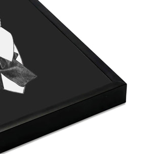 Affiche encadrée koala chic avec lunettes et costume Affiche + cadre en métal - Noir