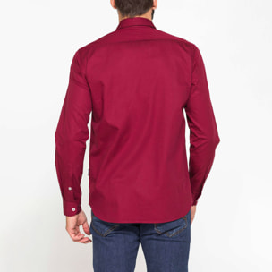 CAMICIA CASUAL DA UOMO IN TWILL DI COTONE E LYOCELL