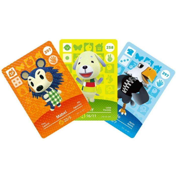 Pack cartes Amiibo NINTENDO 3 cartes Animal Crossing Série 3