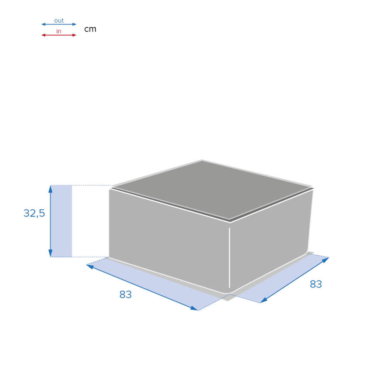Table basse de jardin carrée Savinia Tahini