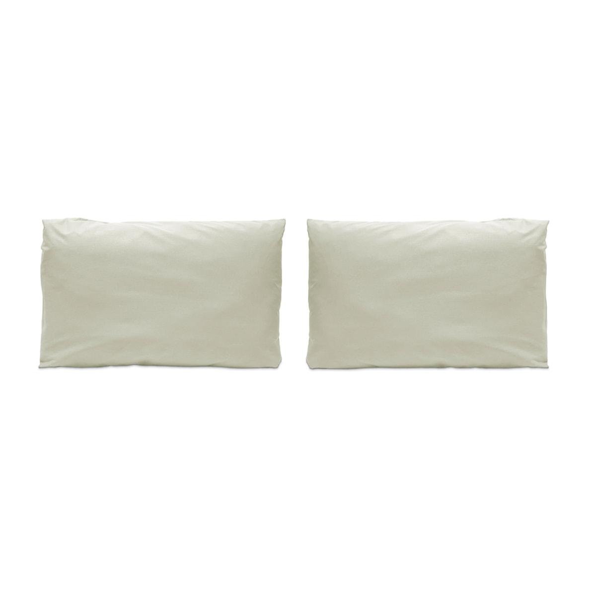 2 Taies d'oreiller PURE en coton percale - vert -