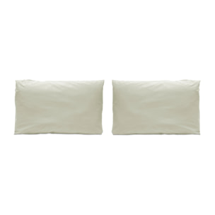 2 Taies d'oreiller PURE en coton percale - vert -