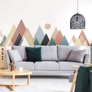 Stickers muraux - Décoration chambre salon - Autocollant Sticker mural géant montagnes scandinaves COLUMBANA