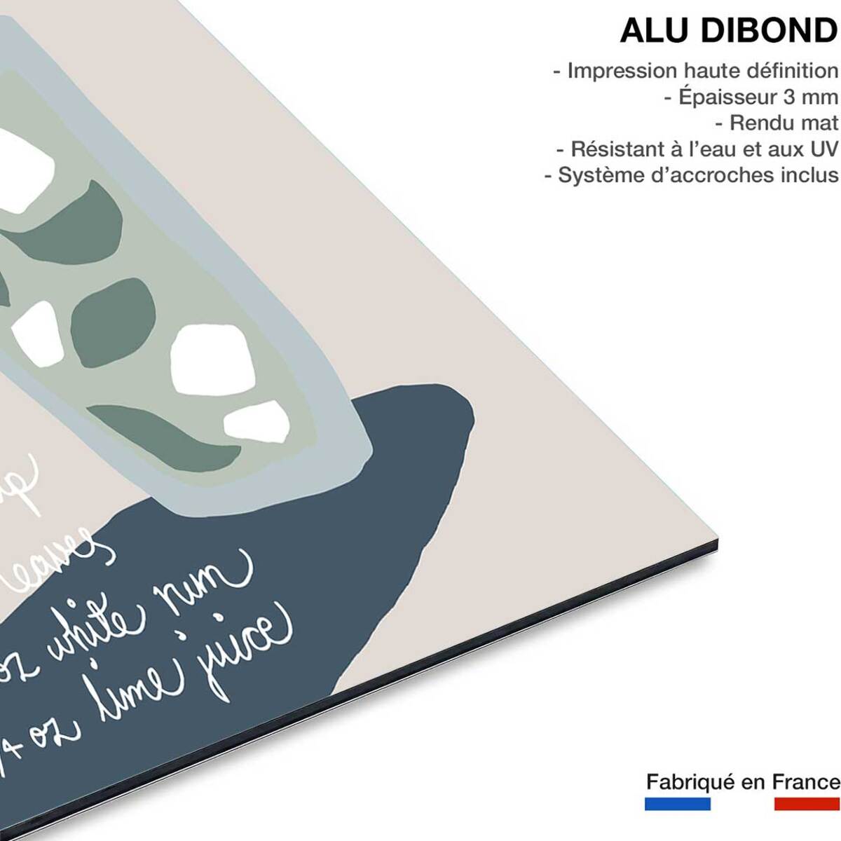 Tableau pause mojito Tableau alu Dibond