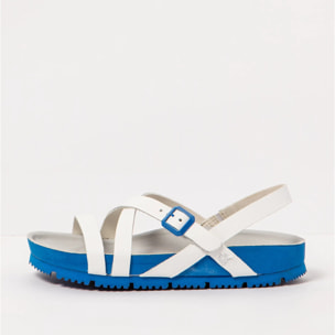 Sandalias 1619 NAPPA WHITE-BLUE /BURDEOS color White-blue