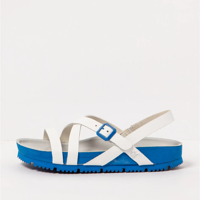 Sandalias 1619 NAPPA WHITE-BLUE /BURDEOS color White-blue