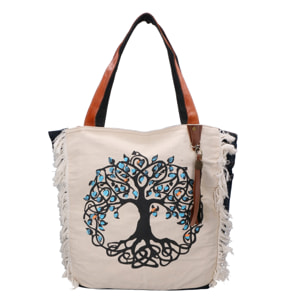 Borsa a spalla da Donna Jasmine in Cotone Prodotto Vegano 40x37x18 cm