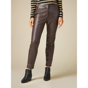 Oltre - Pantaloni skinny con dettaglio catene - Marrone