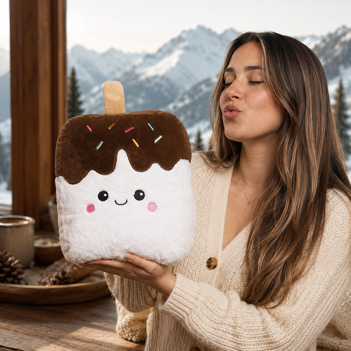 Peluche - THE CONCEPT FACTORY - Glace Kawaii - Micro Ondable - Blanc