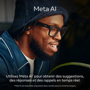 Lunettes connectées META Ray-Ban Wayfarer (grande), Noir Mat, Dégradé Graphite Polarisé