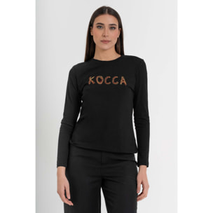 Kocca - T-shirt a maniche lunghe da donna in cotone con logo Donna