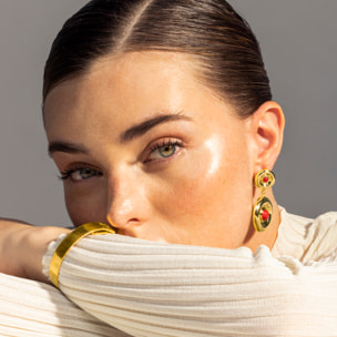 Pendientes acabado en oro amarillo de 18k