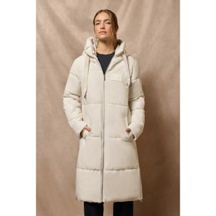 Giaccone Buenos Aires beige con cappuccio fisso e dettagli Polo Club