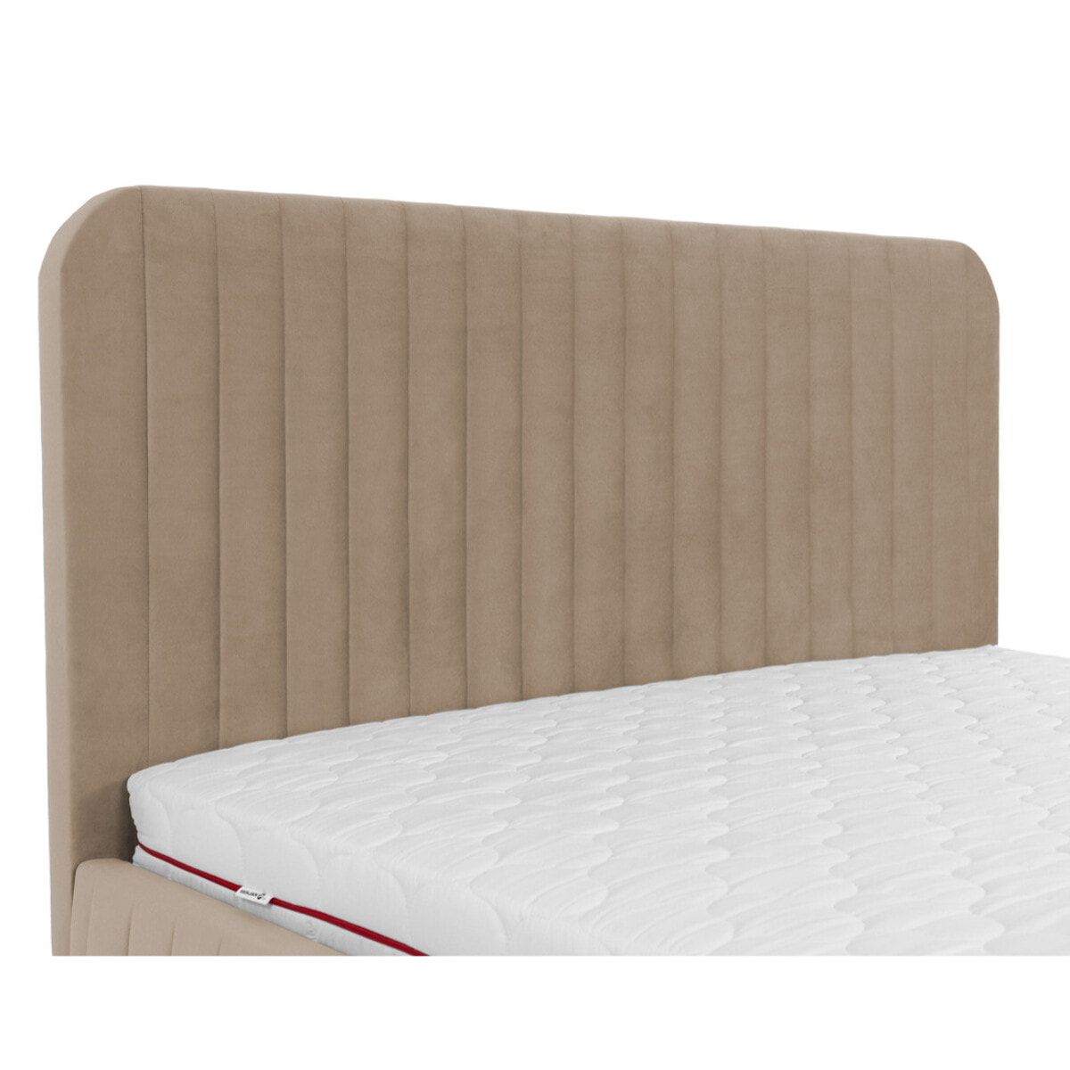 Stuart - lit coffre - 160x200 cm - sommier inclus - en velours - Latte