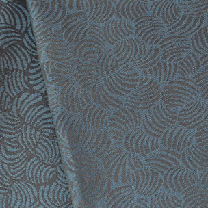Lot de 2 mouchoirs pur coton motif jacquard bleu Shell danube