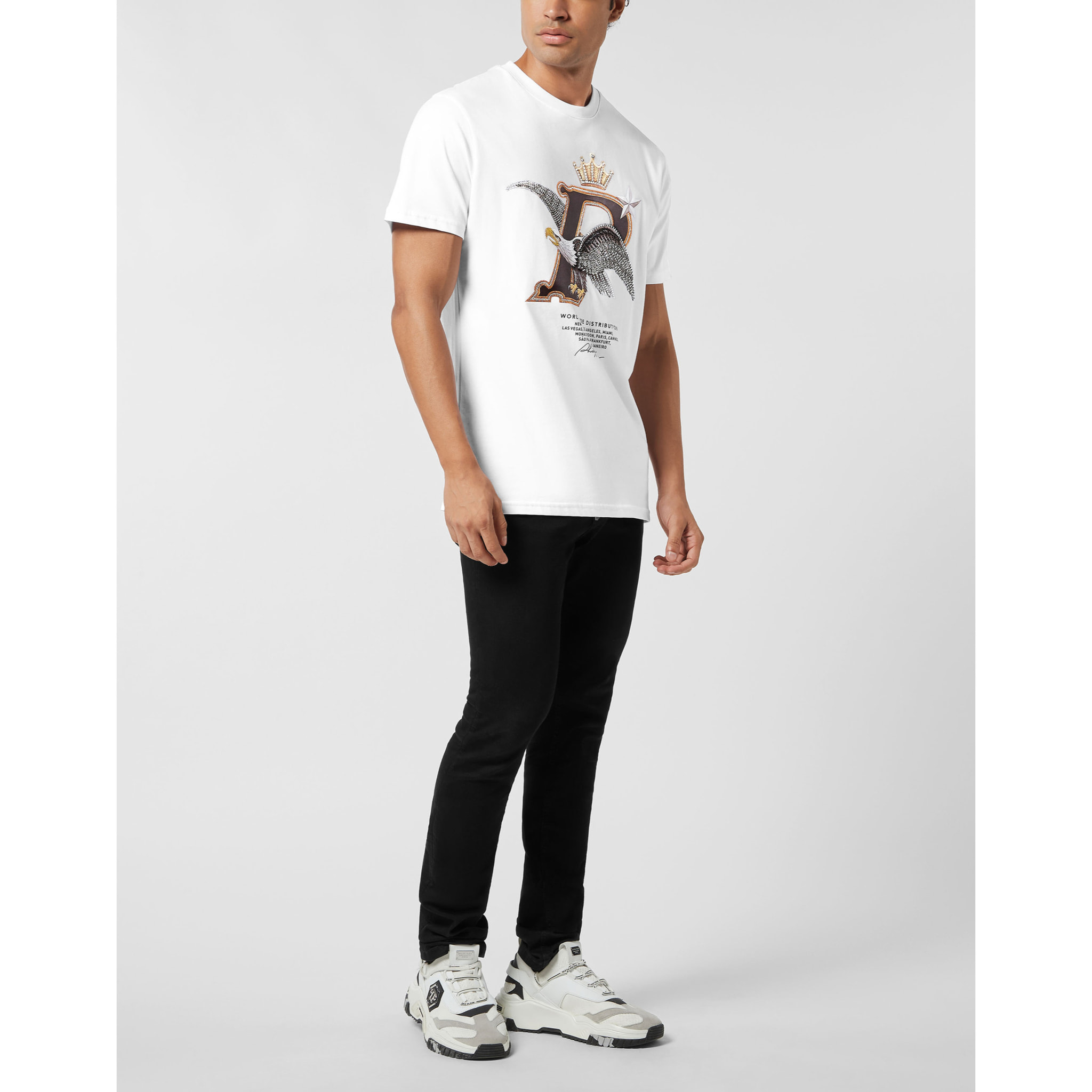 PHILIPP PLEIN T-Shirt Round Neck Ss EAGLE